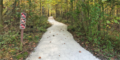 An accessible trail at Kings Gap Environmental Education Center.